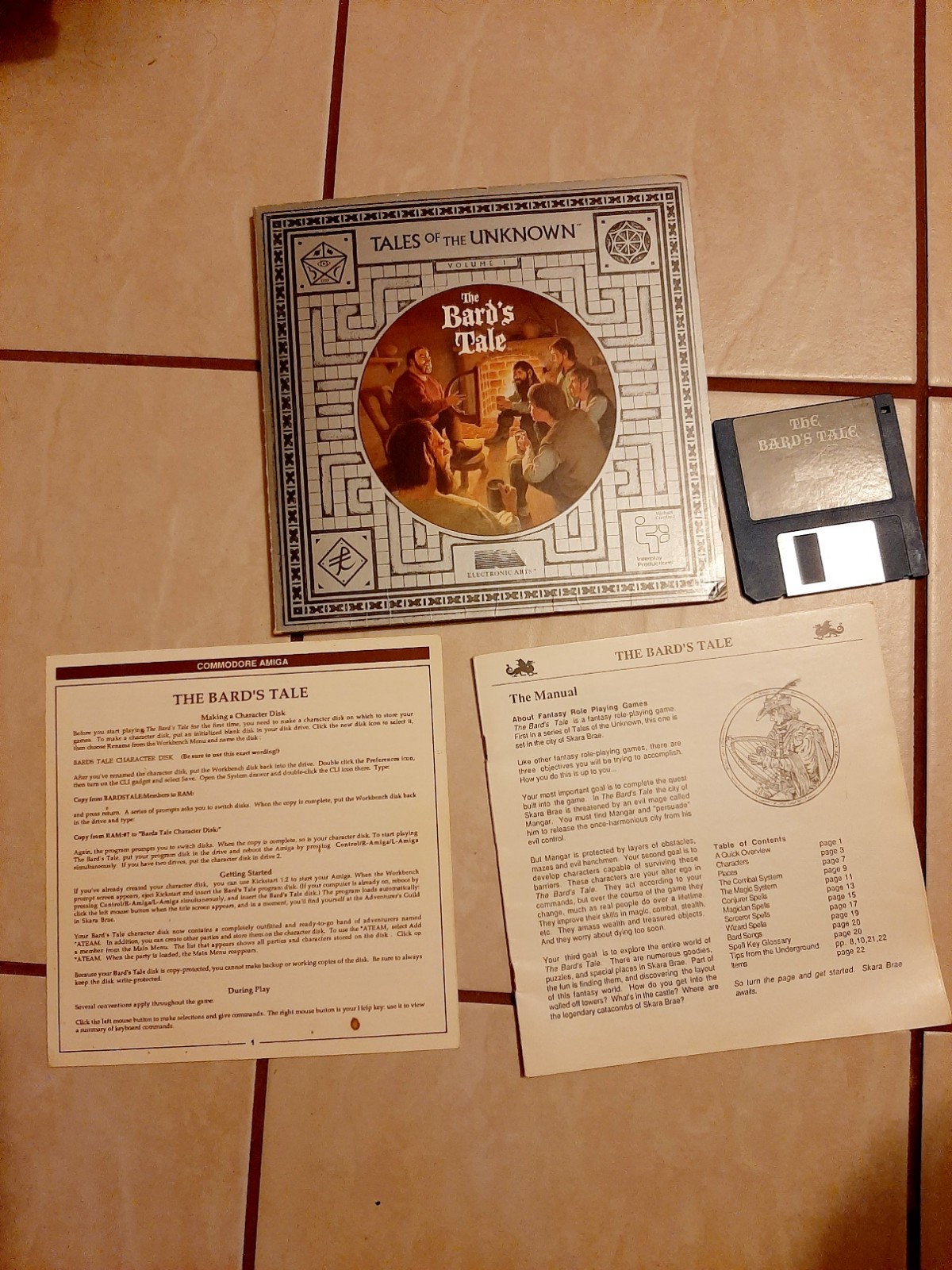 RARE Commodore Amiga Game THE BARD’S TALE Adventure Game 100% Tested Working
