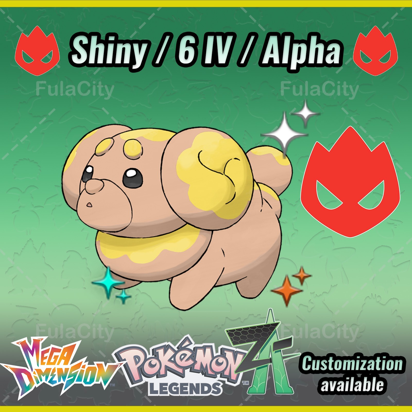 Fidough ❗❗❗ Alpha Shiny ❗❗❗ Pokemon Legends ZA ⚫ 6 IV 🟢 @ Any item