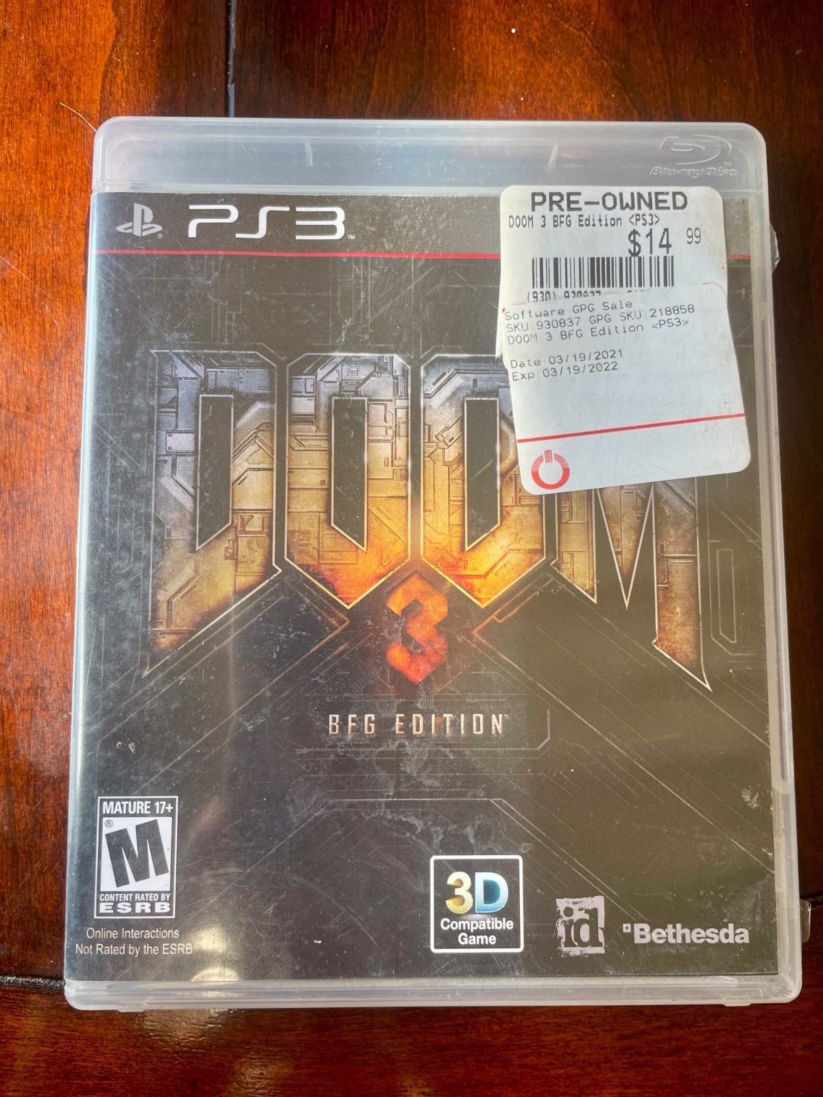 Doom 3 BFG Edition (PS3, 2012) – PlayStation Video Game