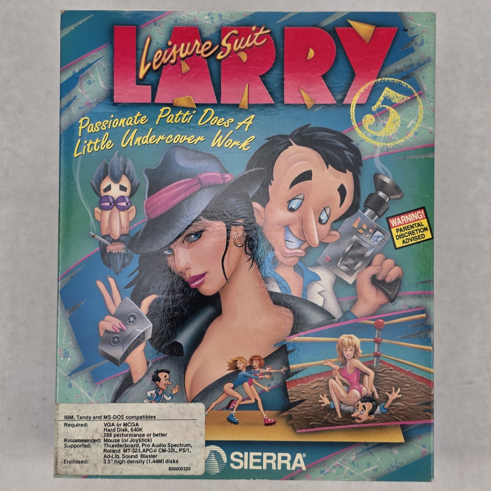 Leisure Suit Larry 5 Passionate Patty Undercover BIG BOX PC 3.5″ Floppy 1991