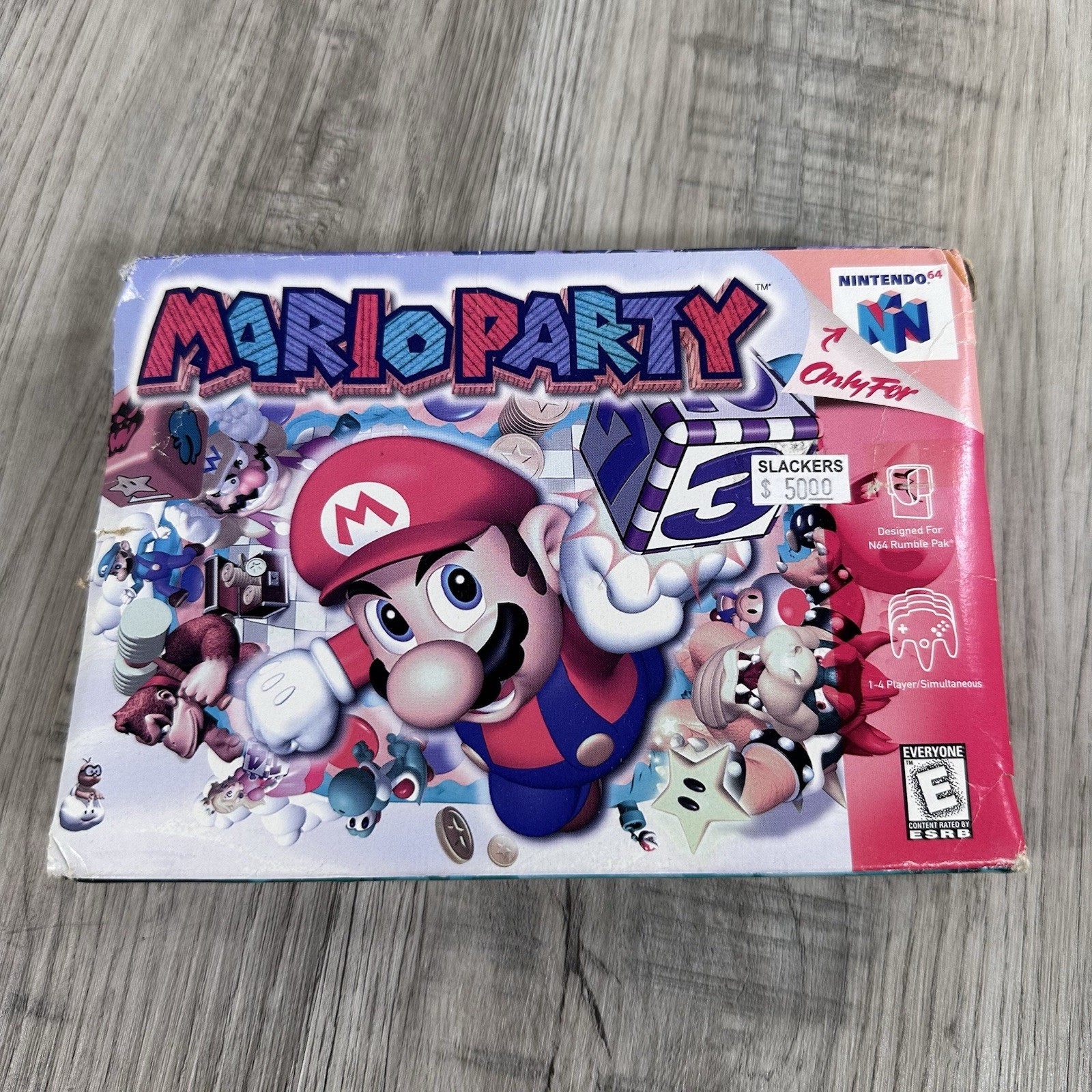Mario Party 1 Nintendo 64 N64 CIB Original Box & Manual Plastic Protector *Read*