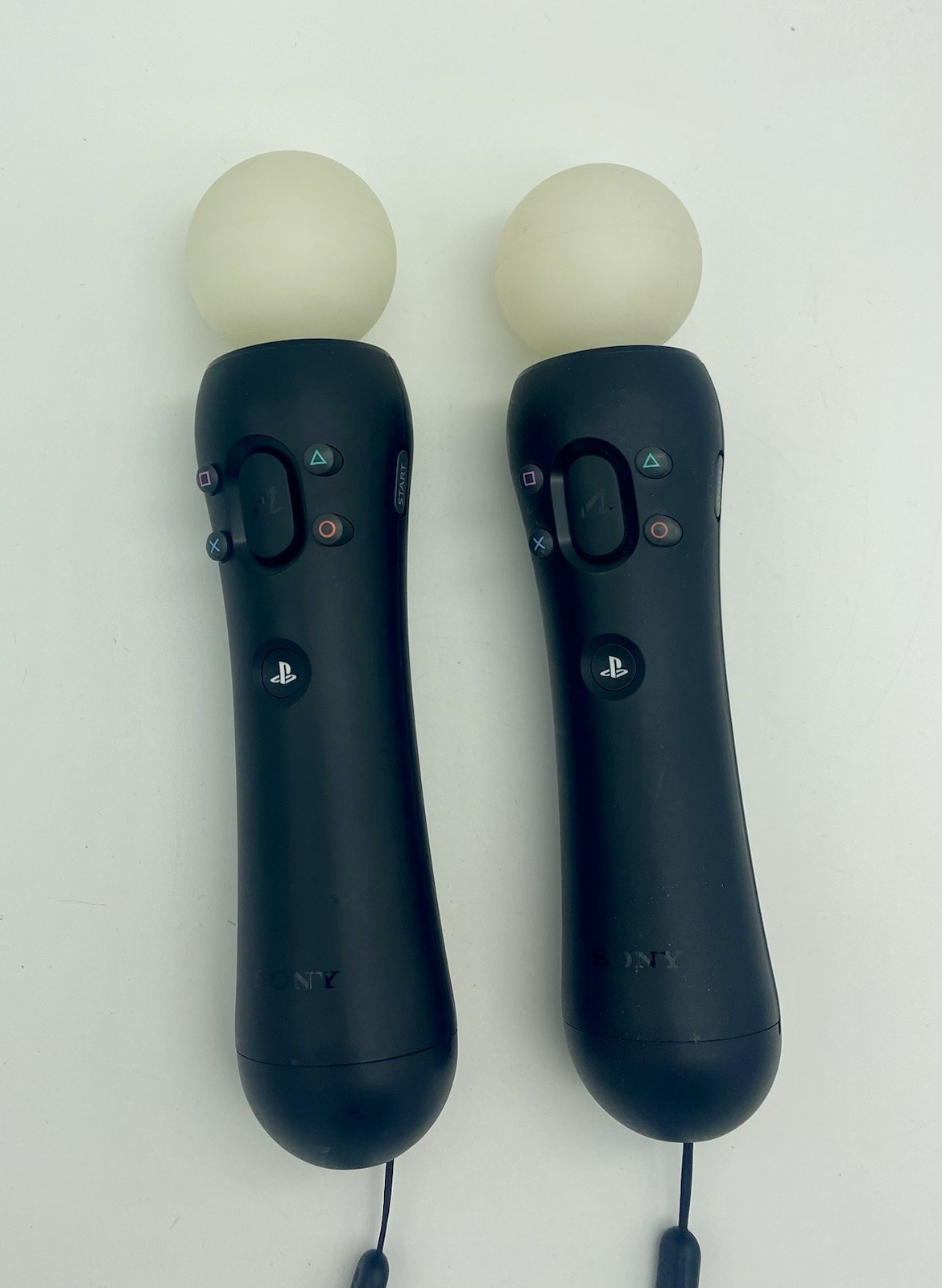 Sony PlayStation Move Motion Controller Black CECH-ZCM2U PS3 PS4 Set of 2 Tested