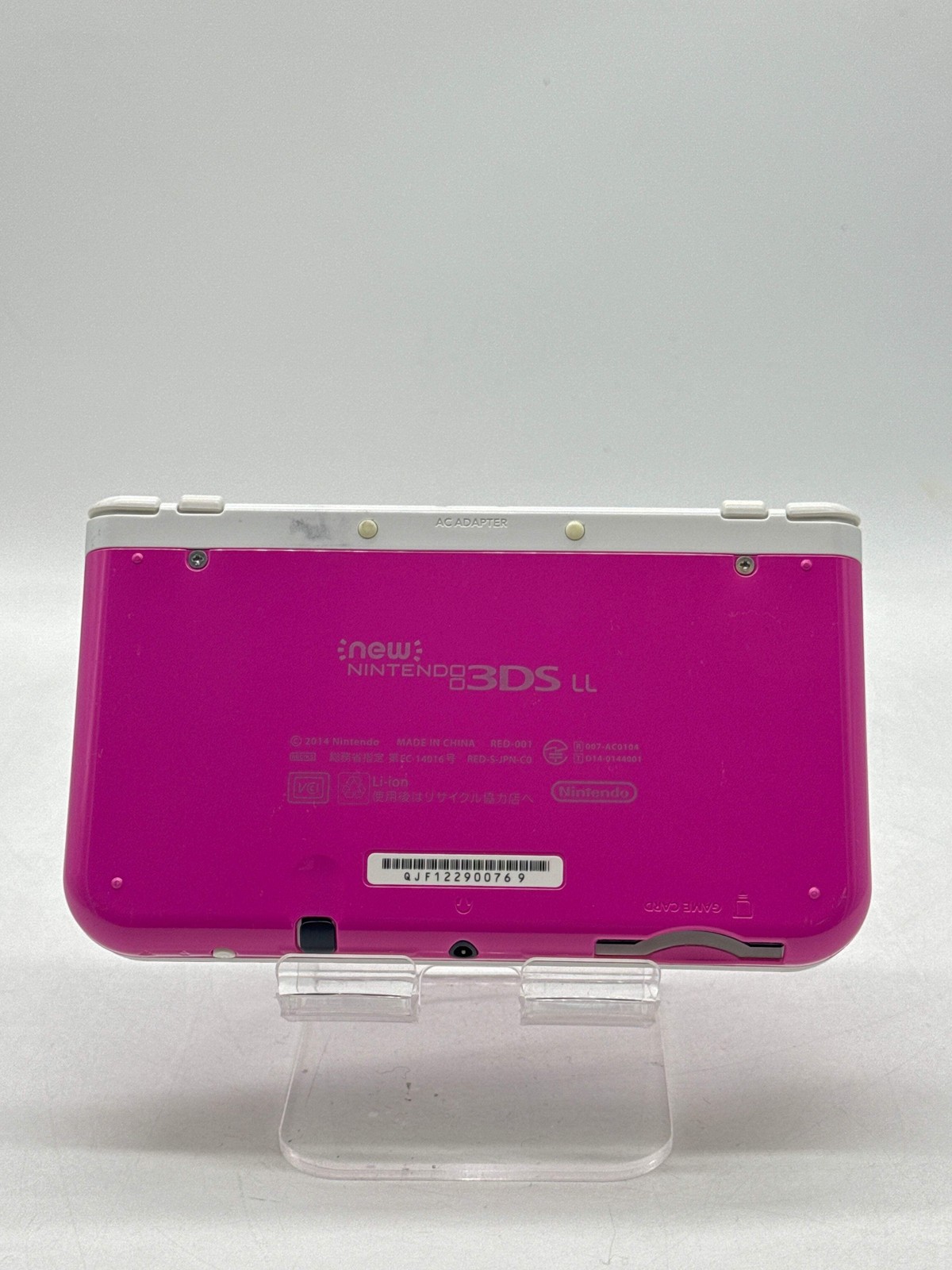 New Nintendo 3DS XL LL RED-001 White x Pink Handheld Console