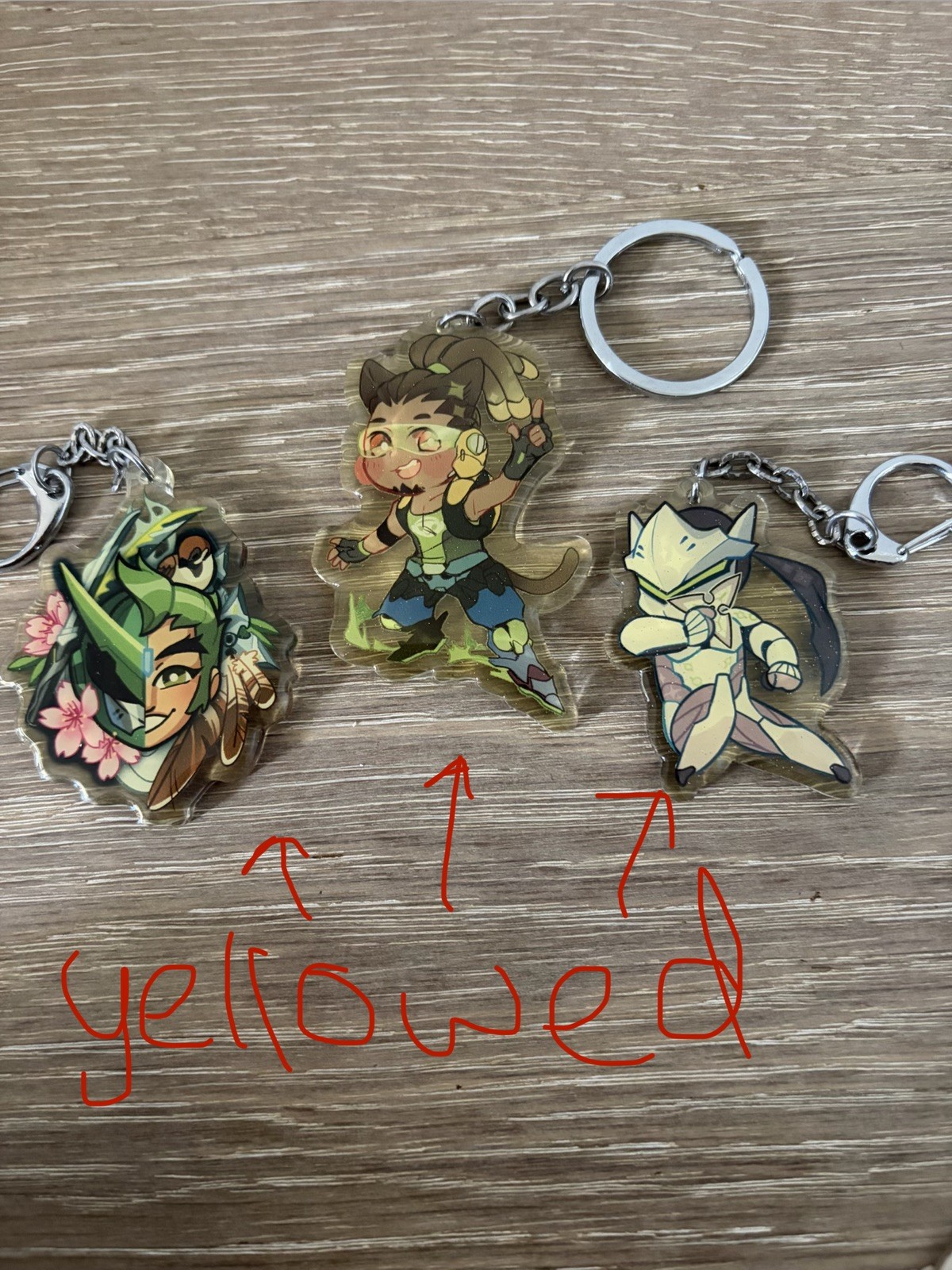 Artist Made Overwatch Keychains – Genji, Lucio, Junkrat & Genji Pouch Bundle