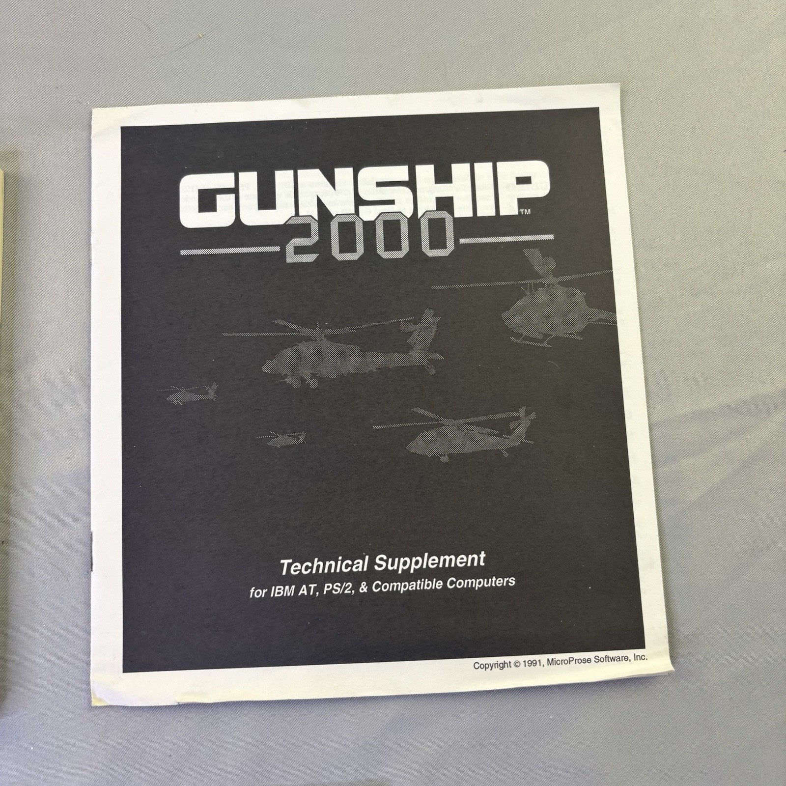 Gunship 2000 Helicopter Combat Simulator IBM PC Computer Video Game Micro Prose