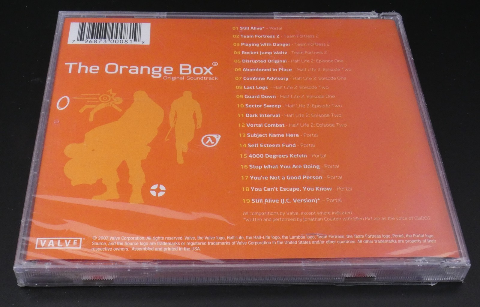THE ORANGE BOX Soundtrack CD To Half-Life 2 Team Fortress 2 Portal NEW SEE NOTES