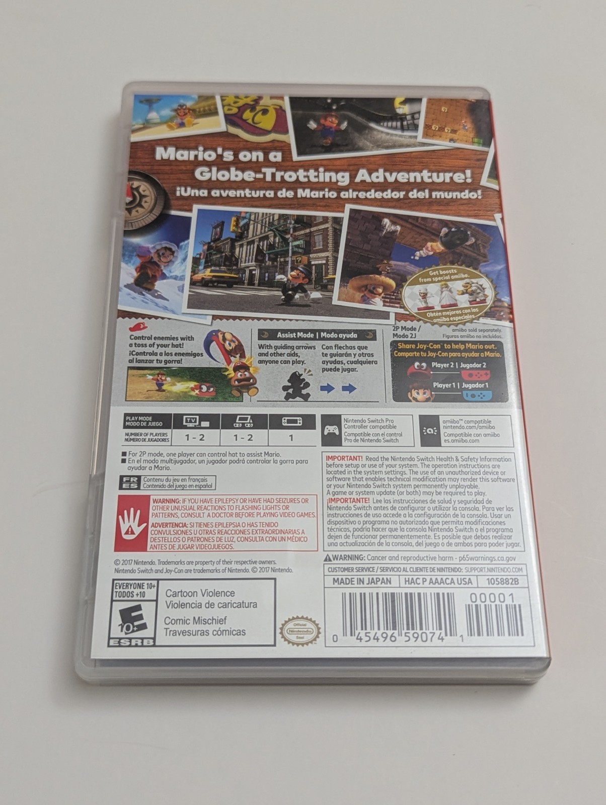 Super Mario Odyssey (Nintendo Switch, 2017) with Case – Tested