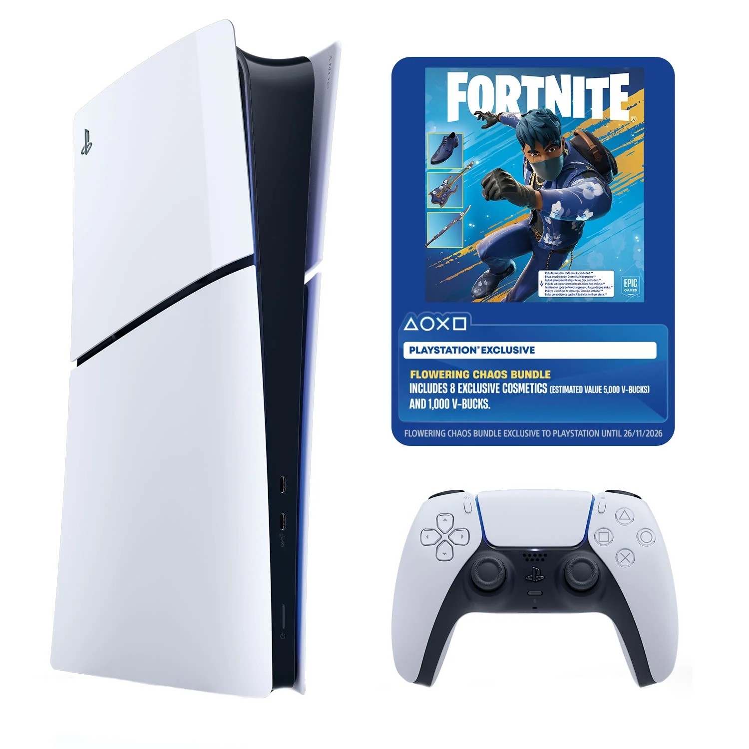 Sony PlayStation 5 Disc Fortnite Flowering Chaos Holiday Bundle