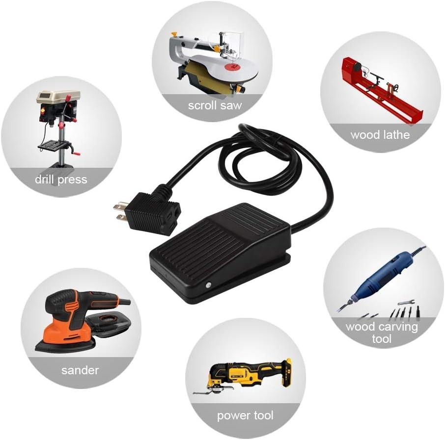 5-ft Heavy-Duty Foot Switch with Copper Contacts for Reliable Machine Control