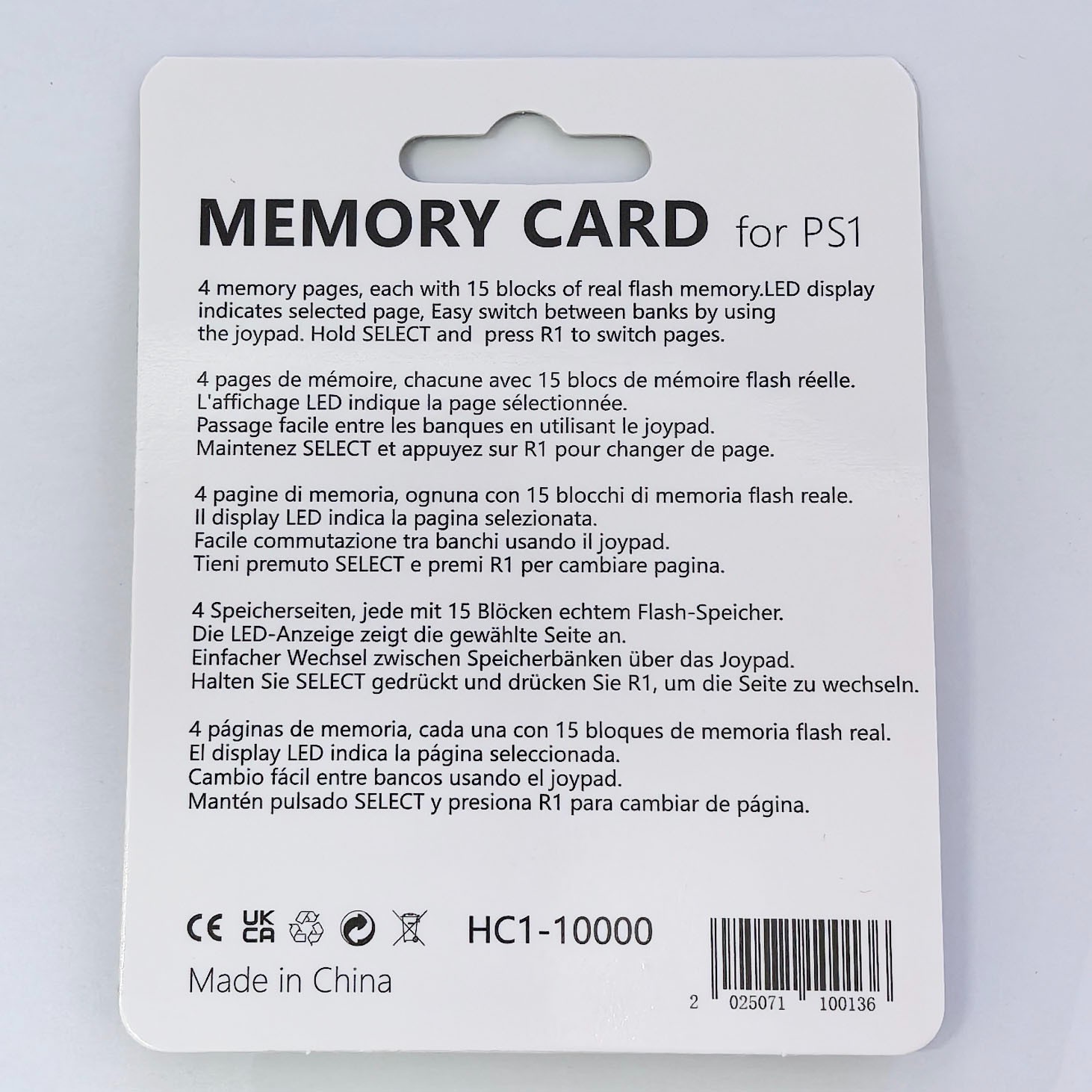 1MB / 4MB Memory Card for PS1 Storage Card for PS One Console Accessories
