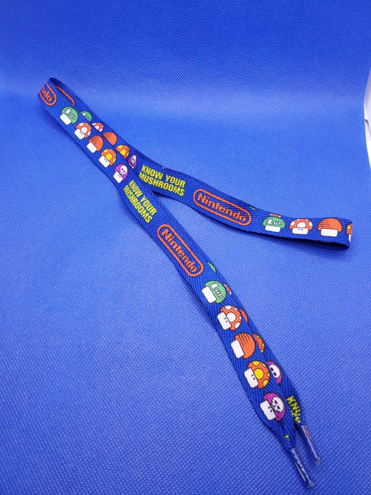 Blue Super Mario Bros Shoelace Know Your Mushrooms Hot Topic Replacement ONE