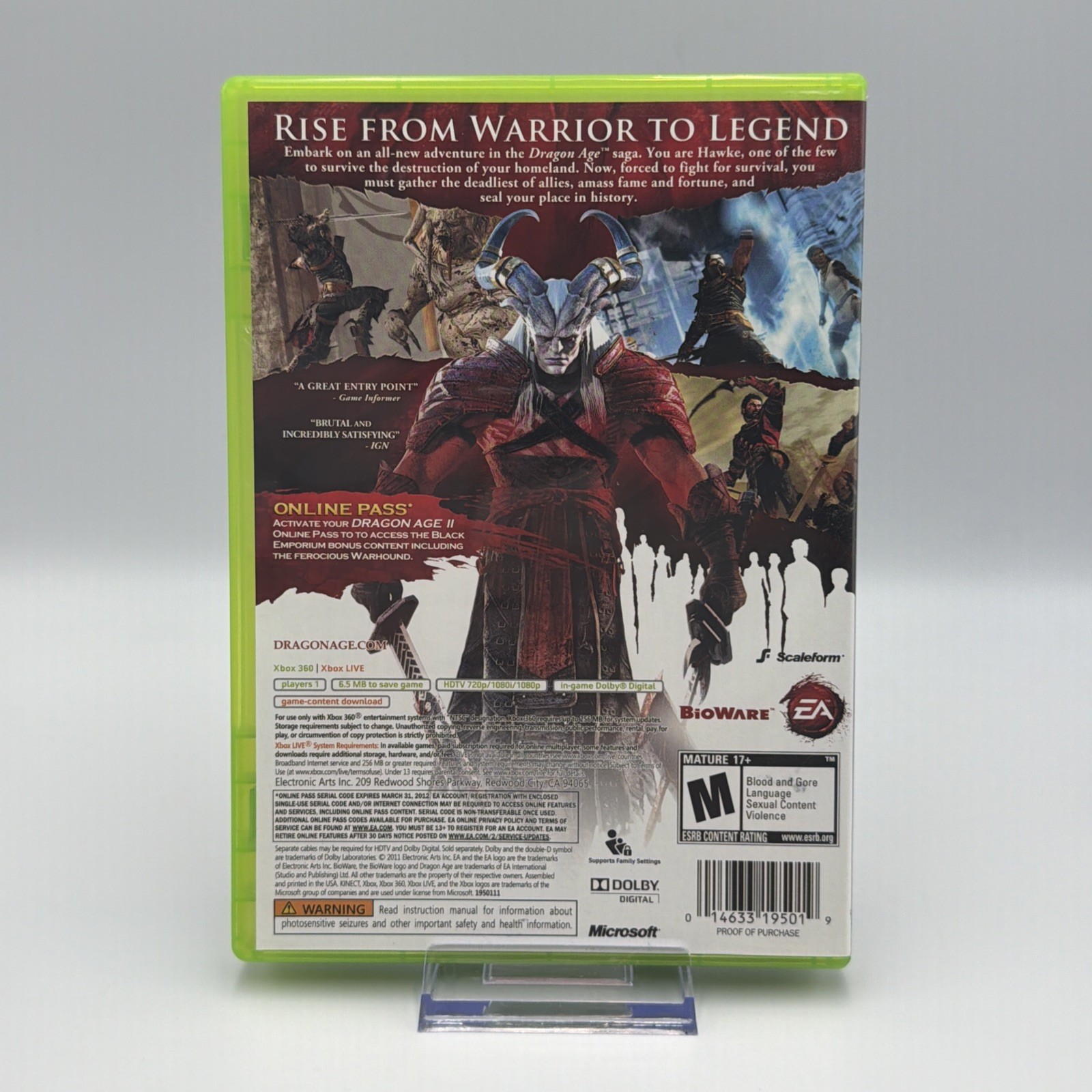 Dragon Age 2 – Microsoft Xbox 360 – CIB Complete w/ Manual – Tested Free Ship
