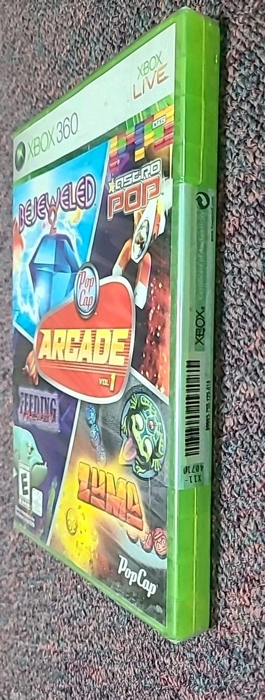 Pop Cap Arcade Vol. 1 (Microsoft Xbox 360, 2007) X360