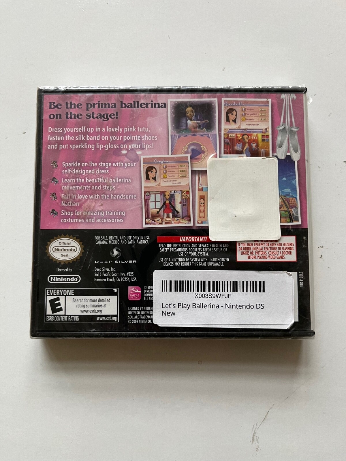 Let’s Play Ballerina (Nintendo DS, 2010) New Factory Sealed Deep Silver OOP