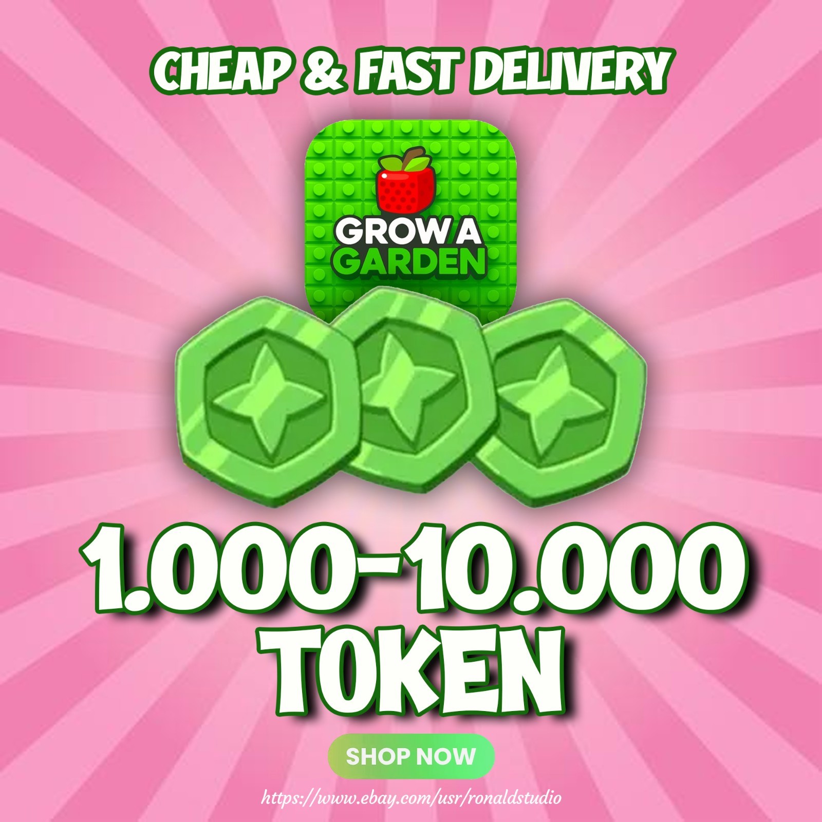 🌱 GROW A GARDEN | 1.000-10.000 TOKEN | CHEAP, TRUST & FAST DELIVERY