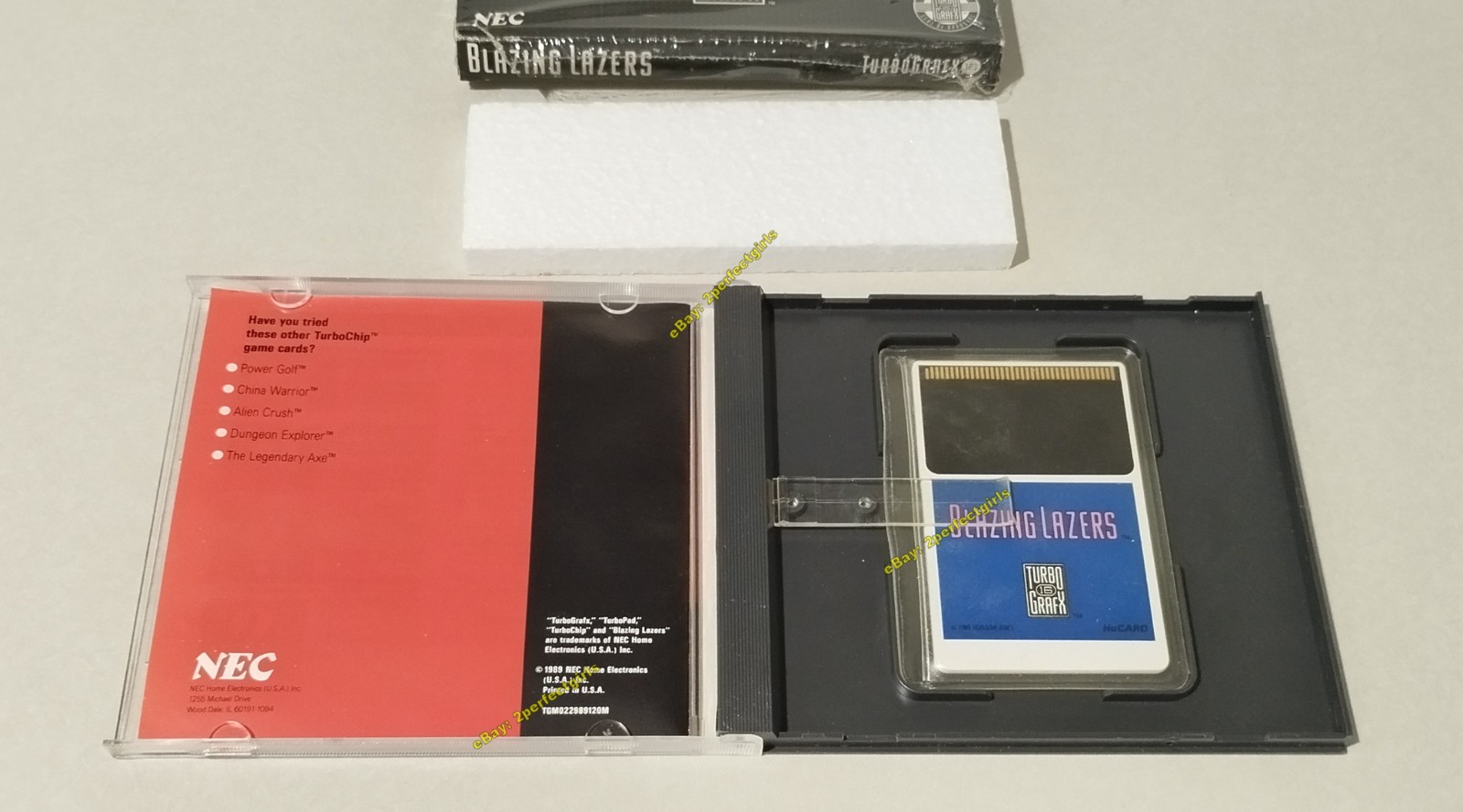 Blazing Lazers (TurboGrafx-16, 89) CIB Complete With Box And Foam VG+