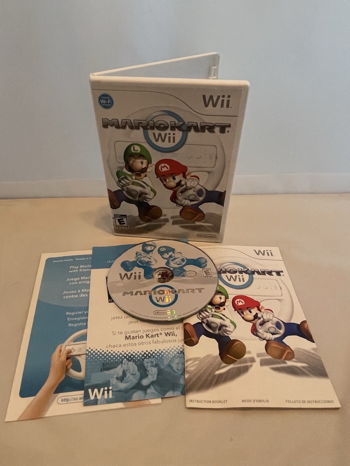 Mario Kart Wii (Nintendo Wii, 2008) Complete w/ Manual CIB Tested Working