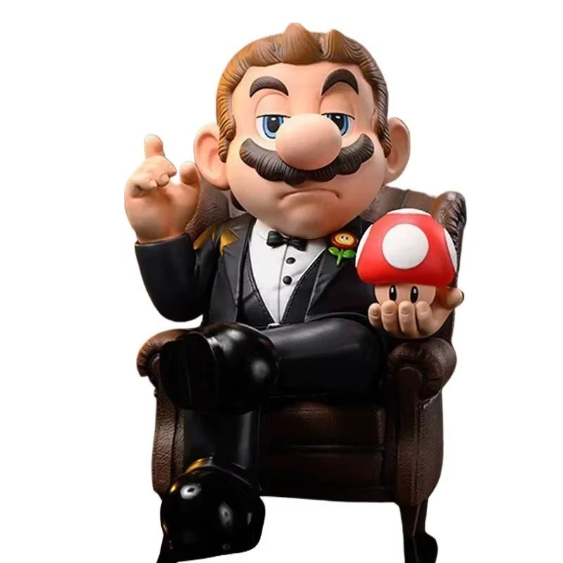 Super Mario Bros Figure 🍄 10cm Anime Game Model | Mario PVC Statue 🎮