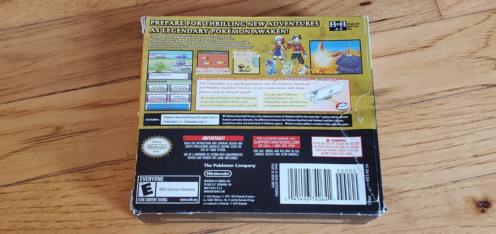 Nintendo DS Pokémon Heart Gold Box HeartGold Big Box Only No Game or Pokewalker!