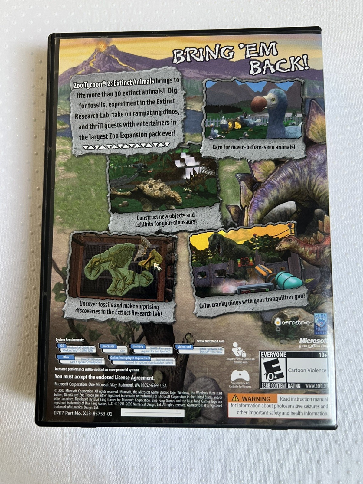 Zoo Tycoon 2 Zookeeper Edition + Extinct Expansion PC CD-ROM + Hidden Mysteries