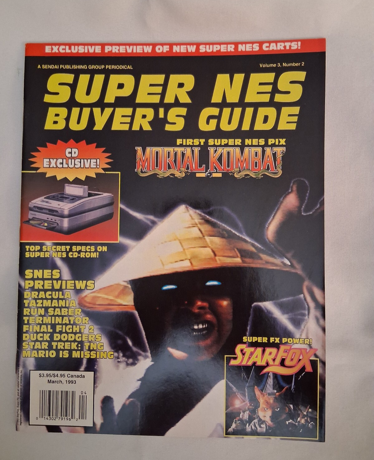 Super Nes Buyer’s Guide Video Mar 1993 Mortal Kombat