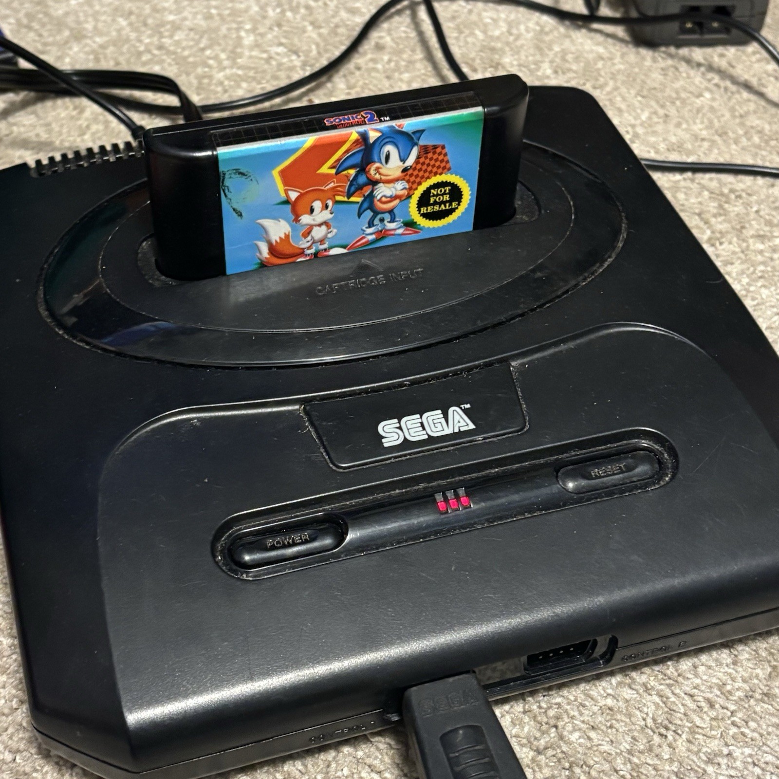 Sega Genesis Model 2 MK-1631 Console w Sonic 2, Madden 96 – Tested Works Great!