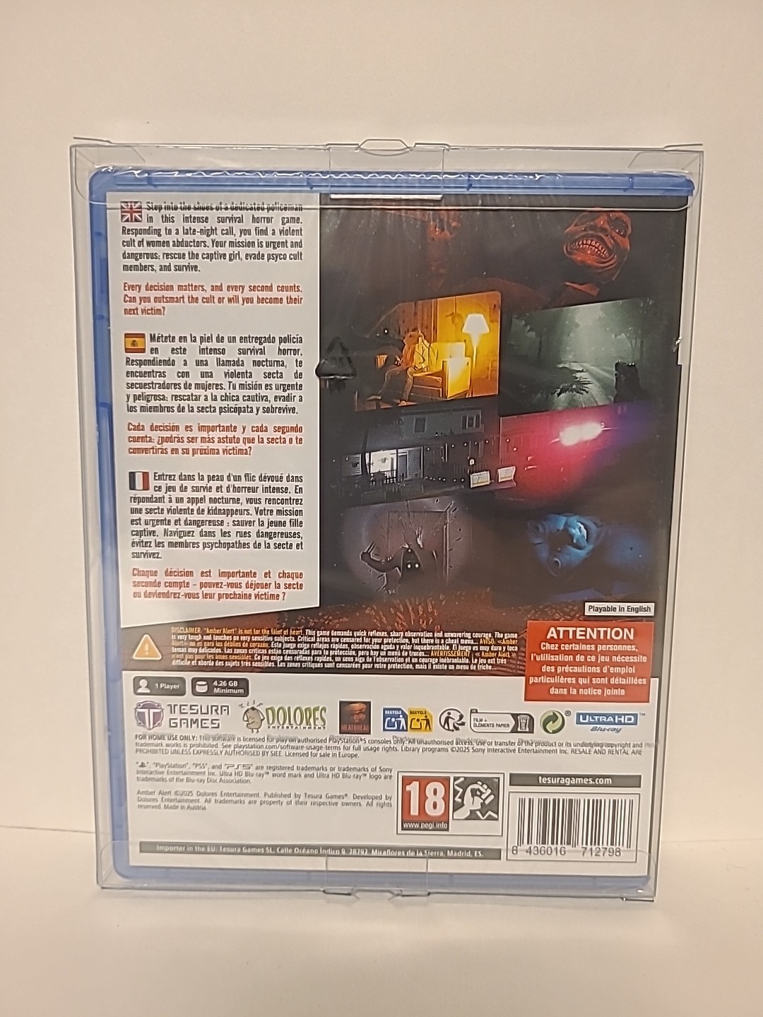 Amber Alert PS5 Brand New Sealed + Case Protector PEGI Import/region-free