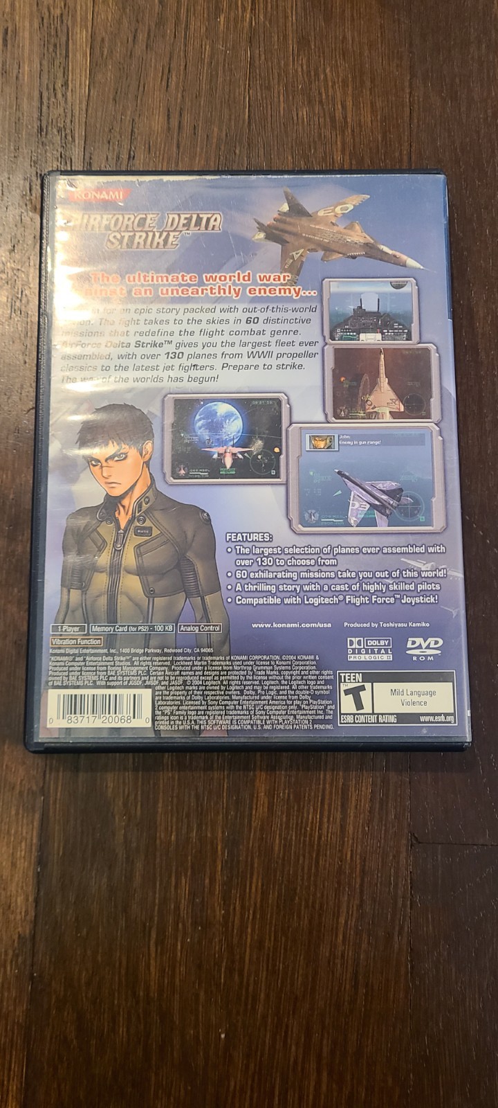 AirForce Delta Strike (Sony PlayStation 2, 2004) CIB Tested Working Konami