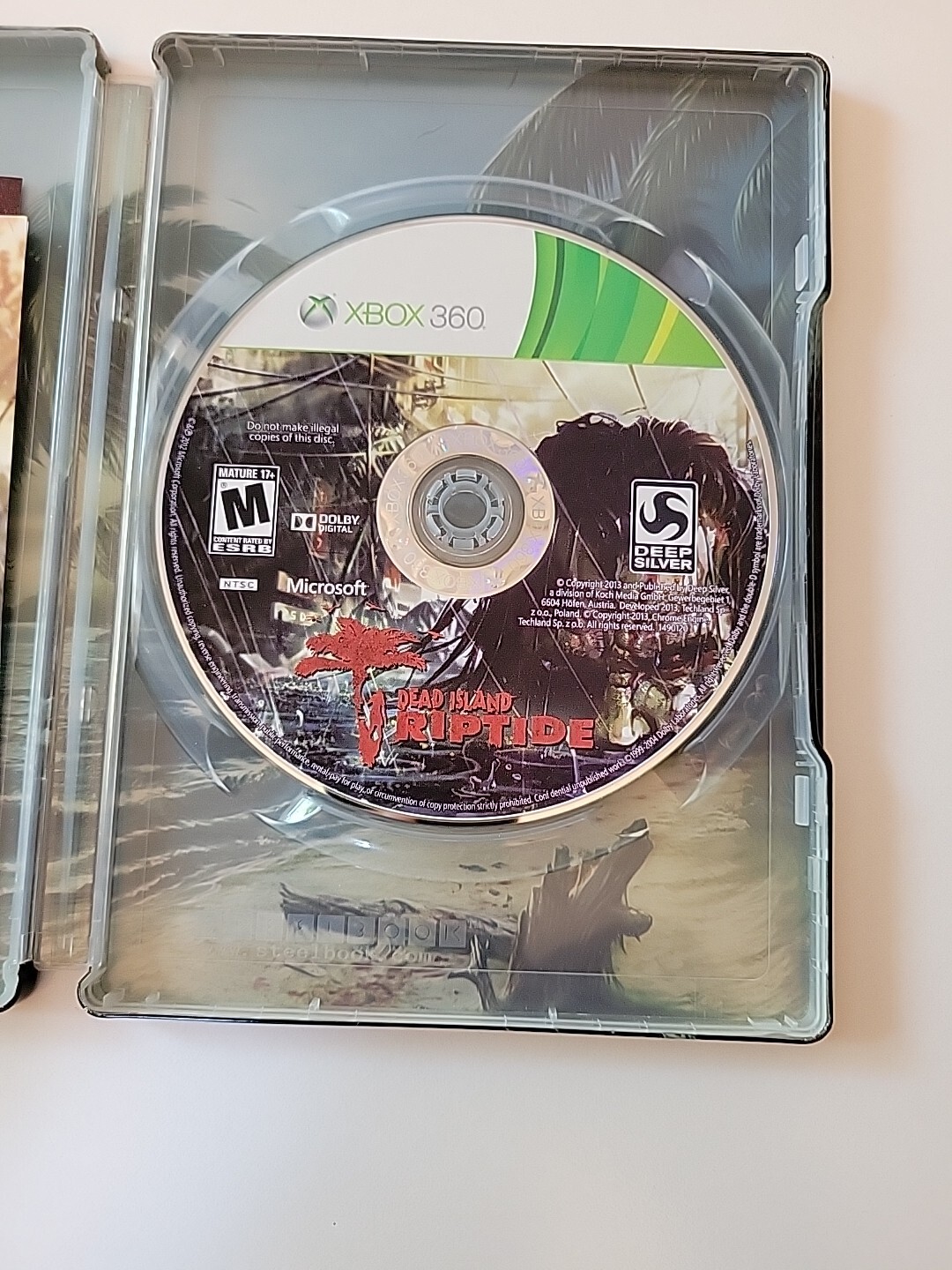 Dead Island: Riptide (Xbox 360, 2013) Steel Book Used Good Complete Minor Flaws
