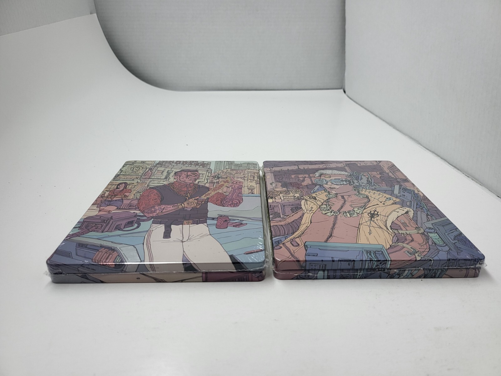 Set of 2 NEW Sealed Steelbook Case Cyberpunk 2077 Valentinos & Voodoo Boys MINT