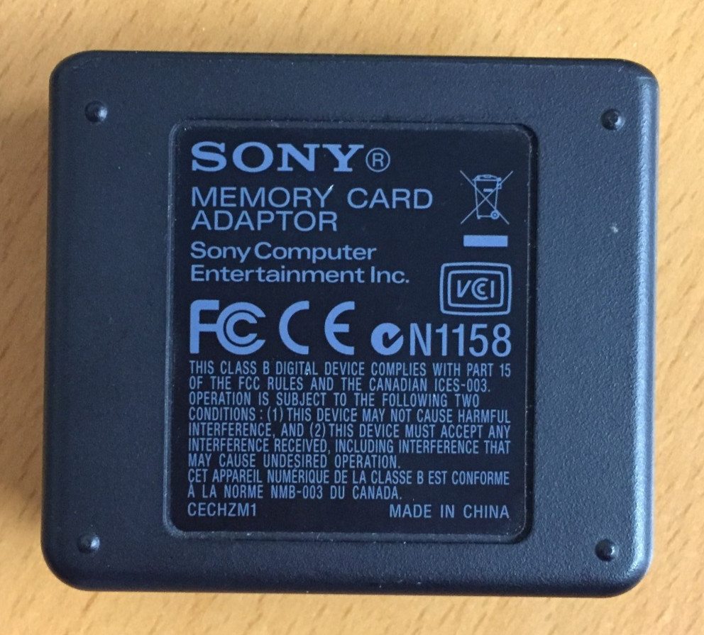 OEM 1st Party PLAYSTATION 3 Memory Card Adapter w/ USB CABLE Sony CECHZM1 ps3