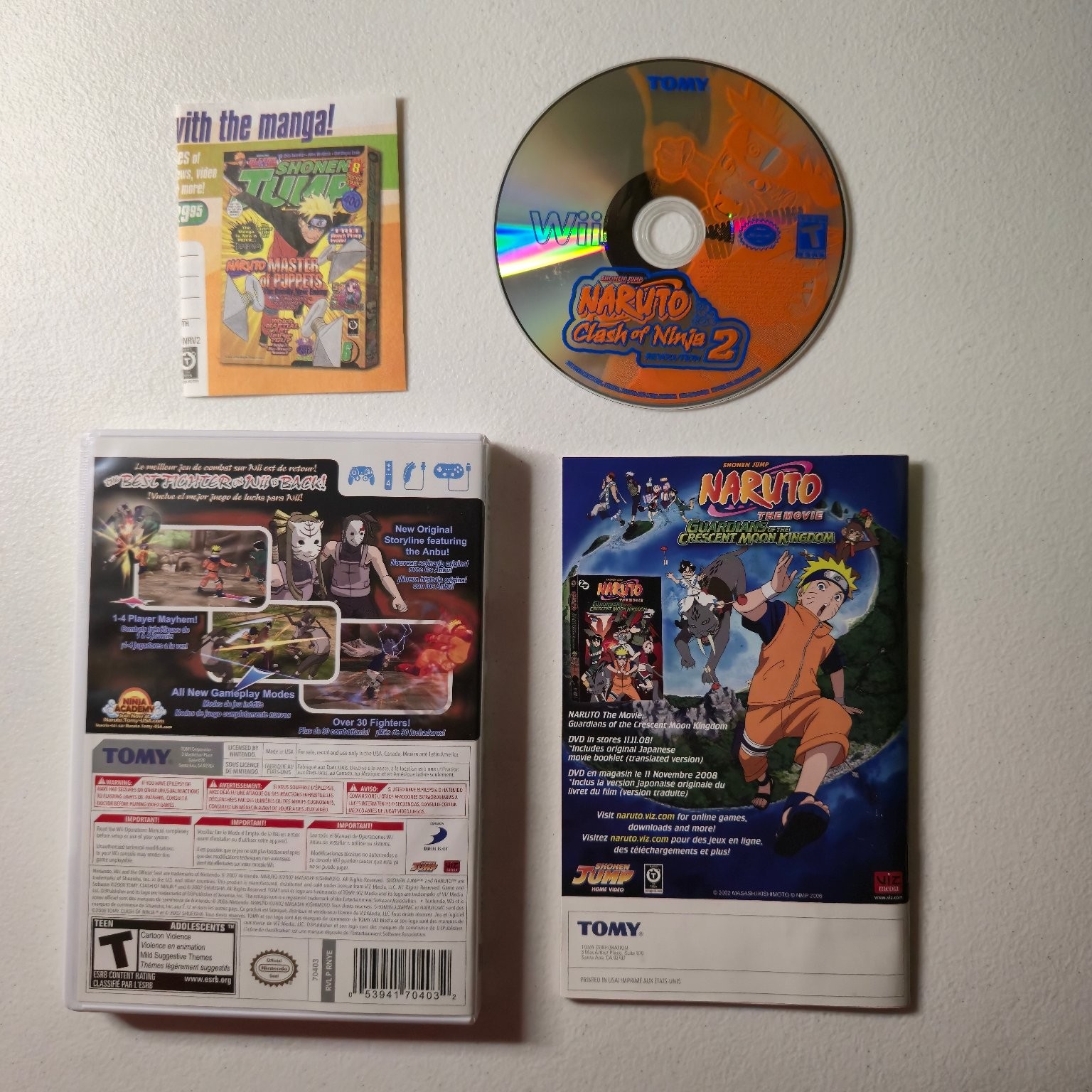 Naruto Clash of Ninja 2 Revolution Wii Video Game Multiplayer