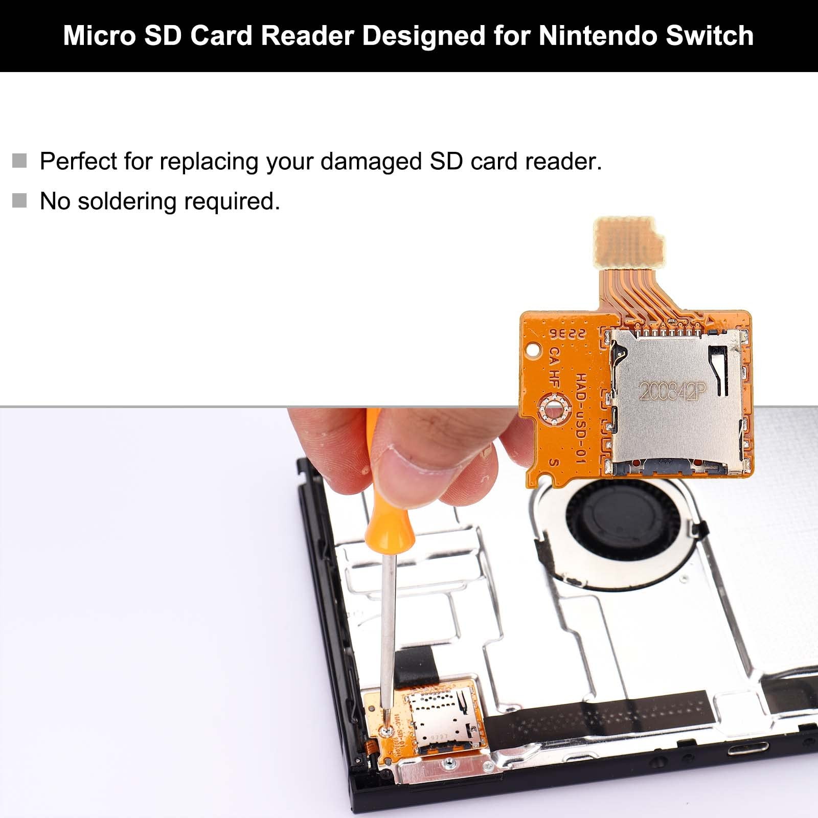 1 Pack Micro SD Card Reader Replacement for Nintendo Switch HAC-SD-01, TF Mem…