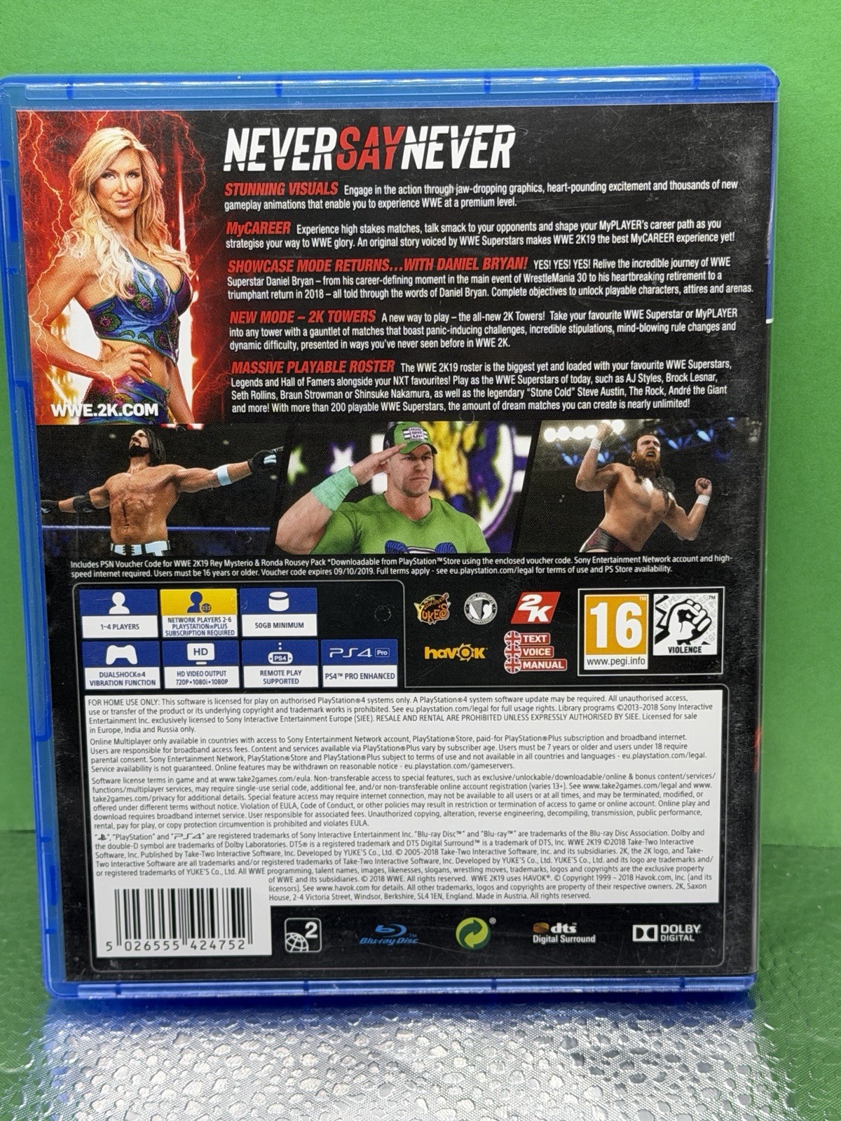 WWE 2K19 Sony PlayStation 4 PS4 CIB Complete with Insert PEGI 16 PAL Import