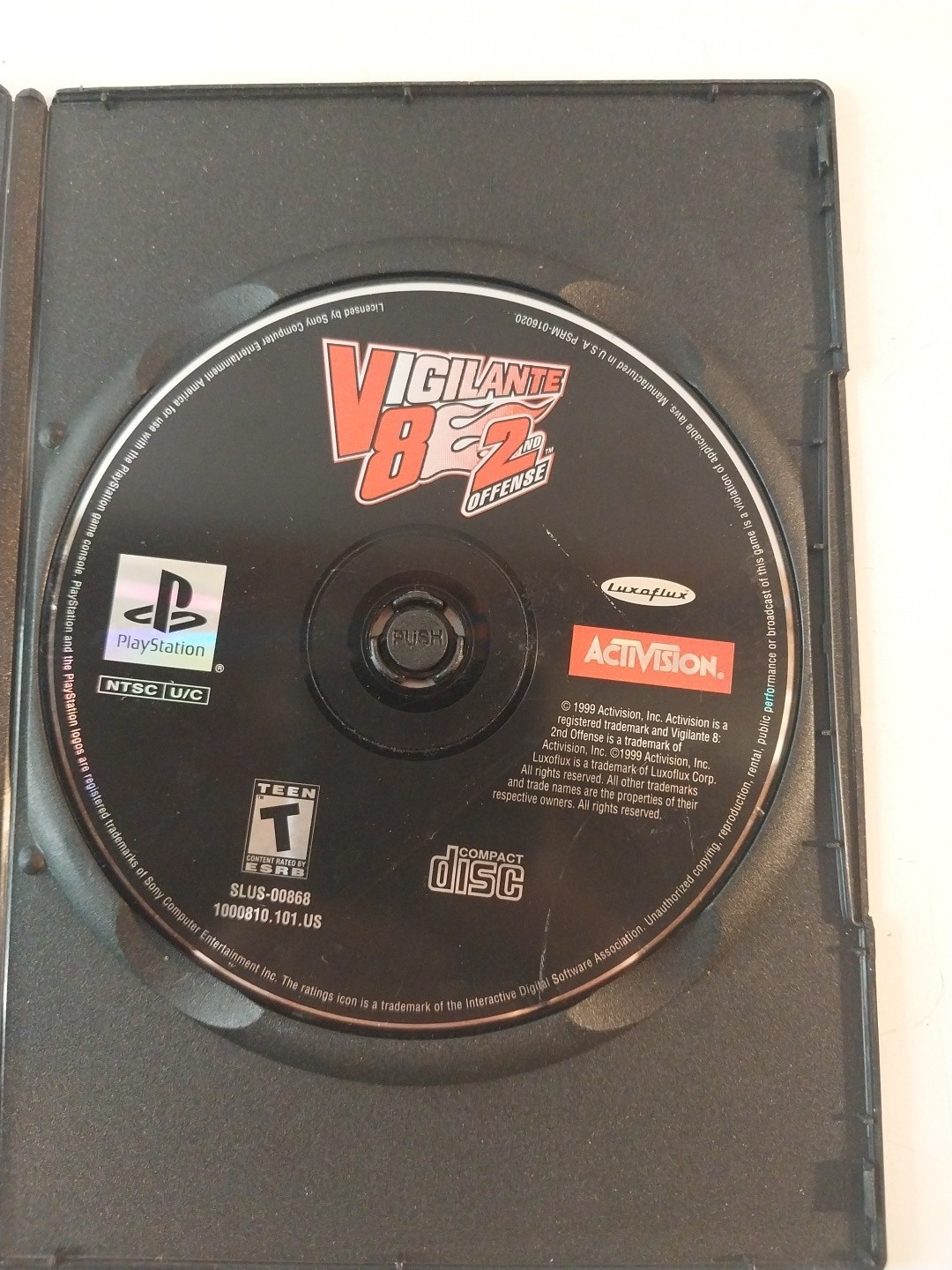 Vigilante 8: 2nd Offense (Sony PlayStation PS1, 1999) Disc Only