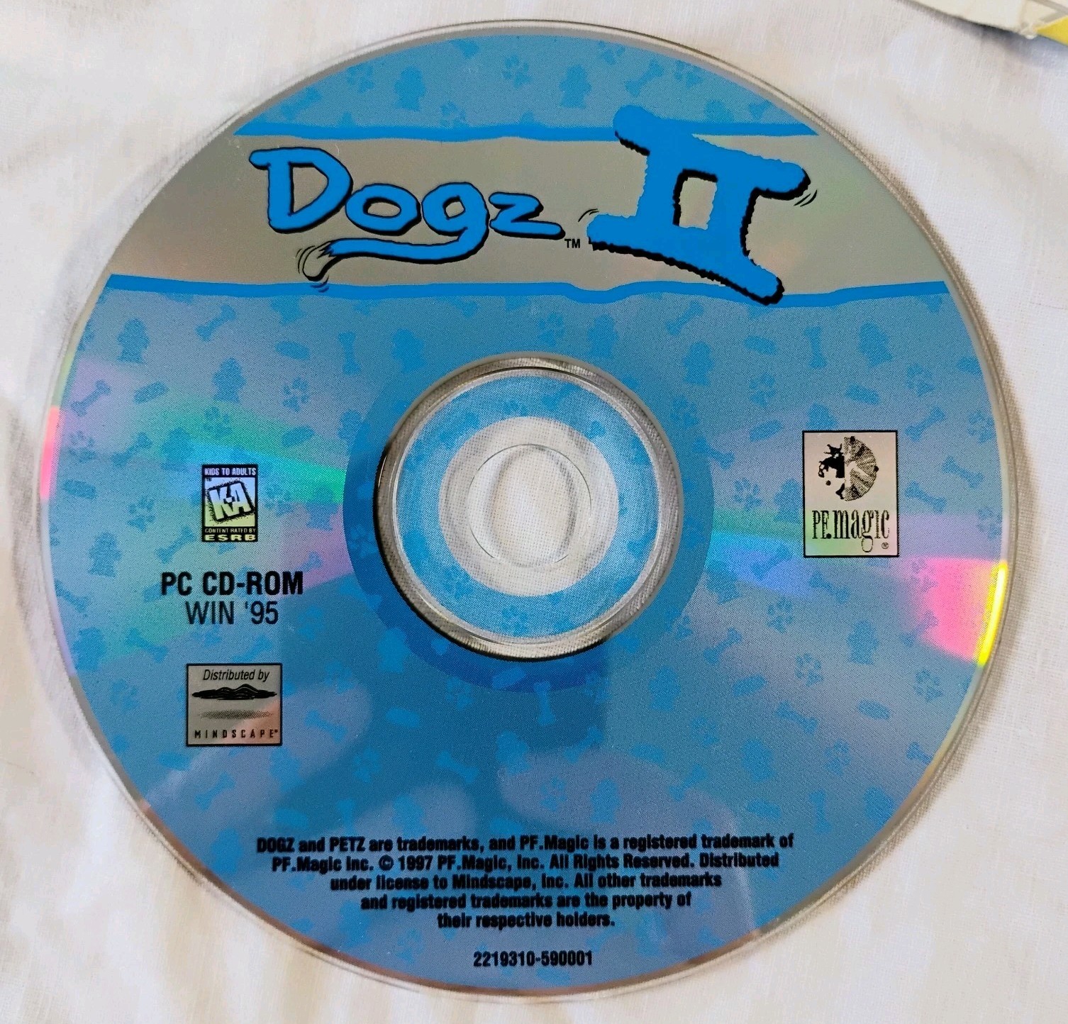 Dogz II Your Virtual Petz PC Windows 95 1997 Pet Game CD ROM PF.Magic