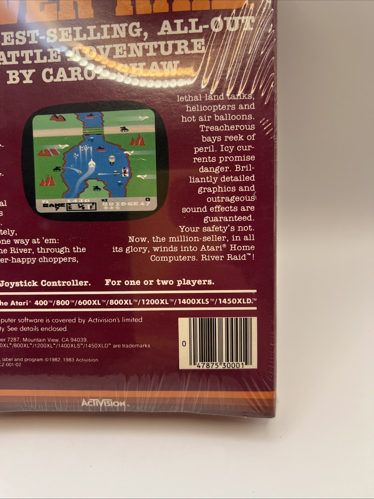 Carol Shaw’s River Raid Activision for the Atari Cartridge & Box!