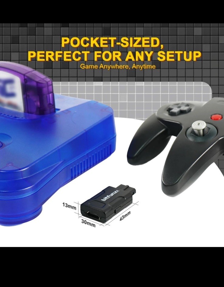 Bitfunx N64 HDMI Adapter 720P 1080P HD Converter Upscale N64 SNES SFC GameCube