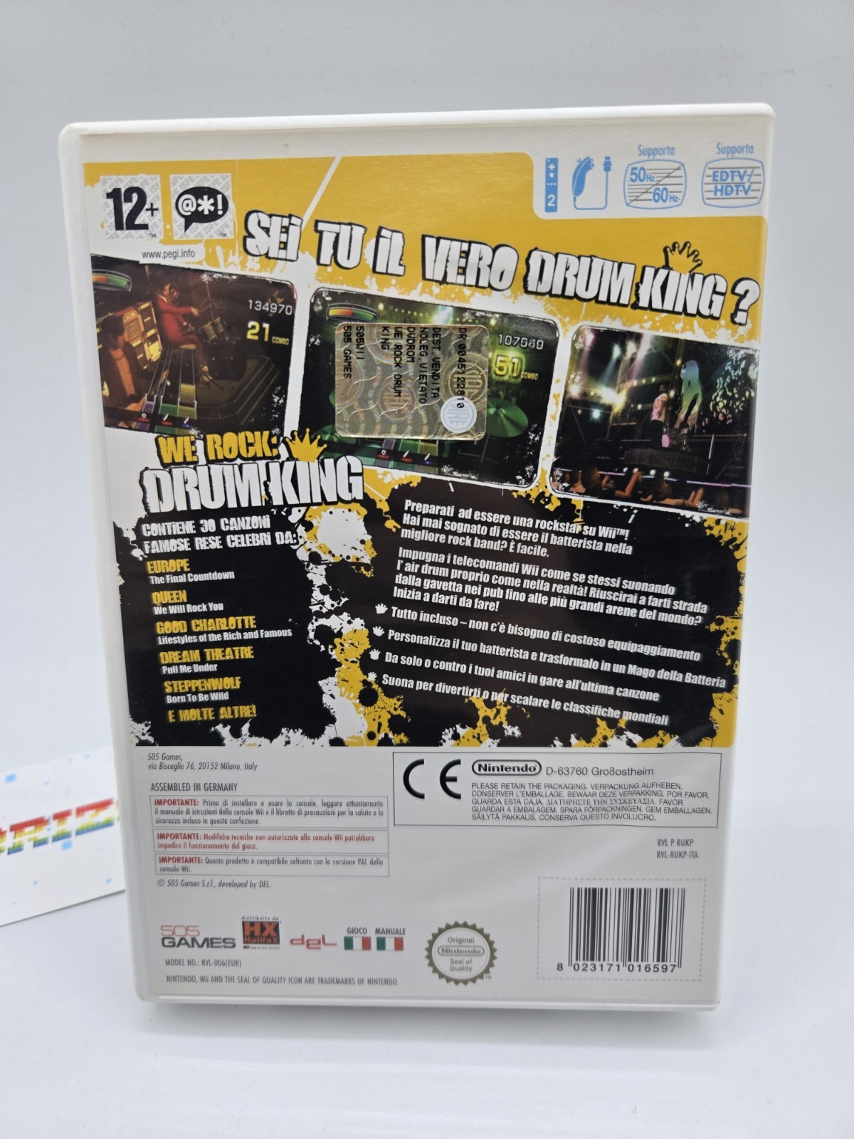 We Rock Drum King Nintendo Wii PAL (Italy) Music Game With Manual 1 Copy