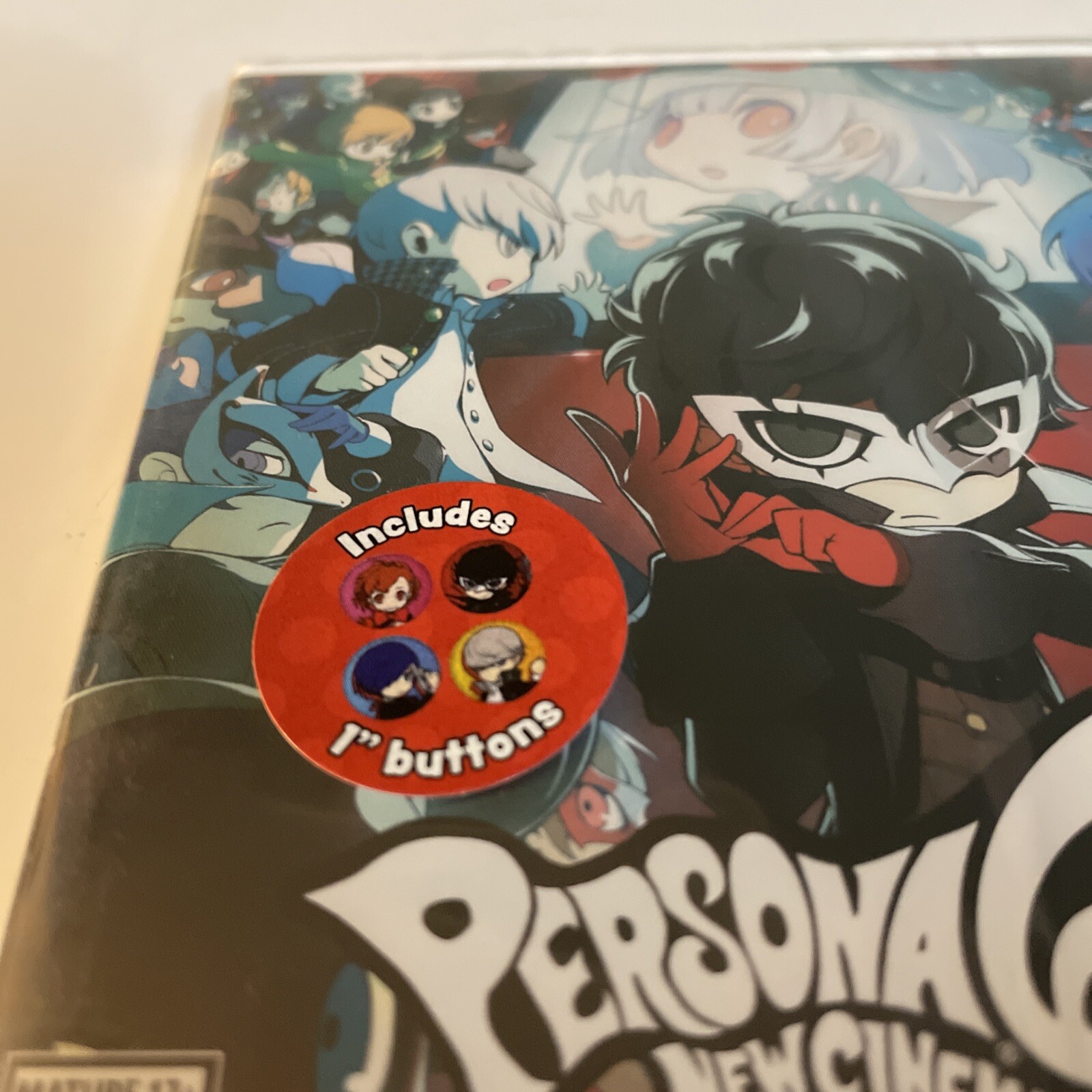 Persona Q2 New Cinema Labyrinth Launch Edition Buttons FACTORY SEALED