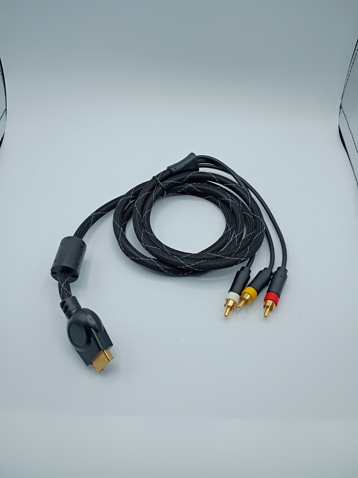 Sony PlayStation 1 2 3 Braided Av Cable- Brand New 6ft Cable