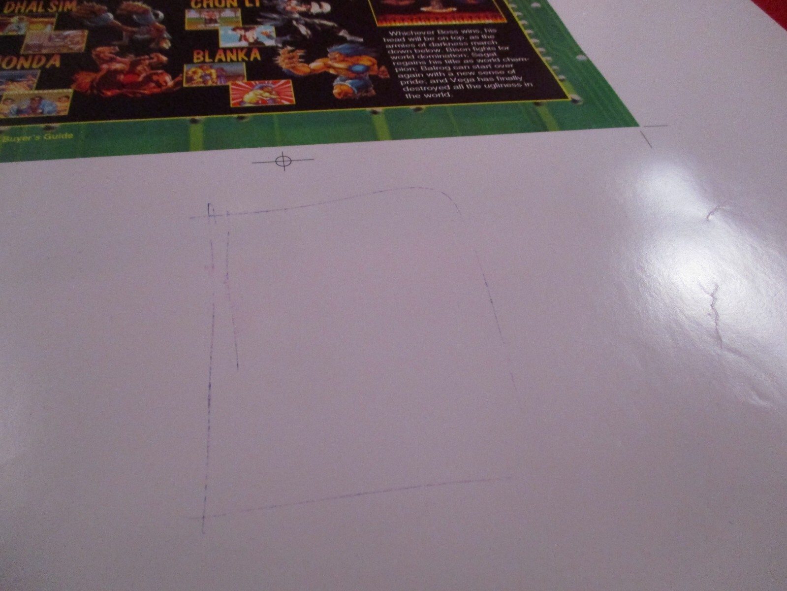 Super NES Buyer’s Guide Magazine Prototype Sheet Street Fighter II Turbo SNES