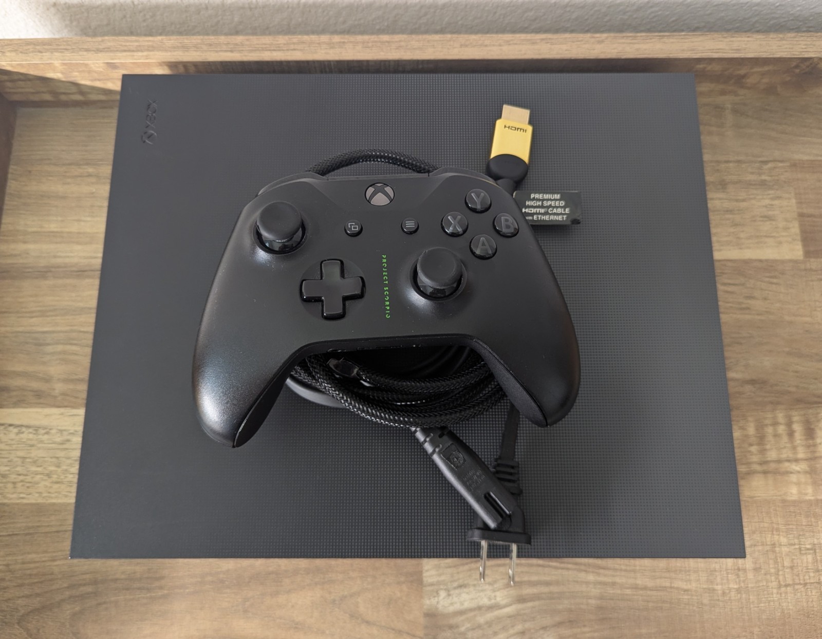 Microsoft Xbox One X Project Scorpio Edition 1TB W/ Controller & Wires