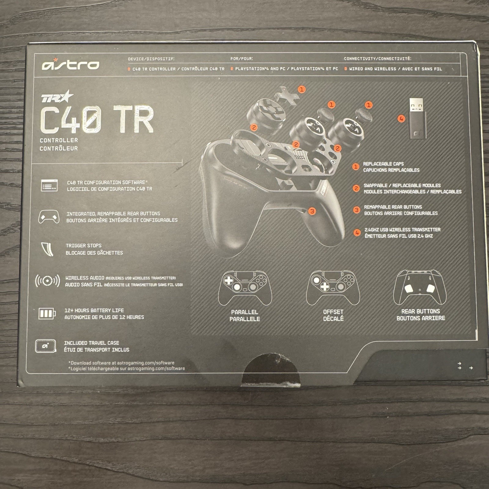 Astro Gaming C40 TR Wireless Gaming Controller Compatible with PS4/PC, Black