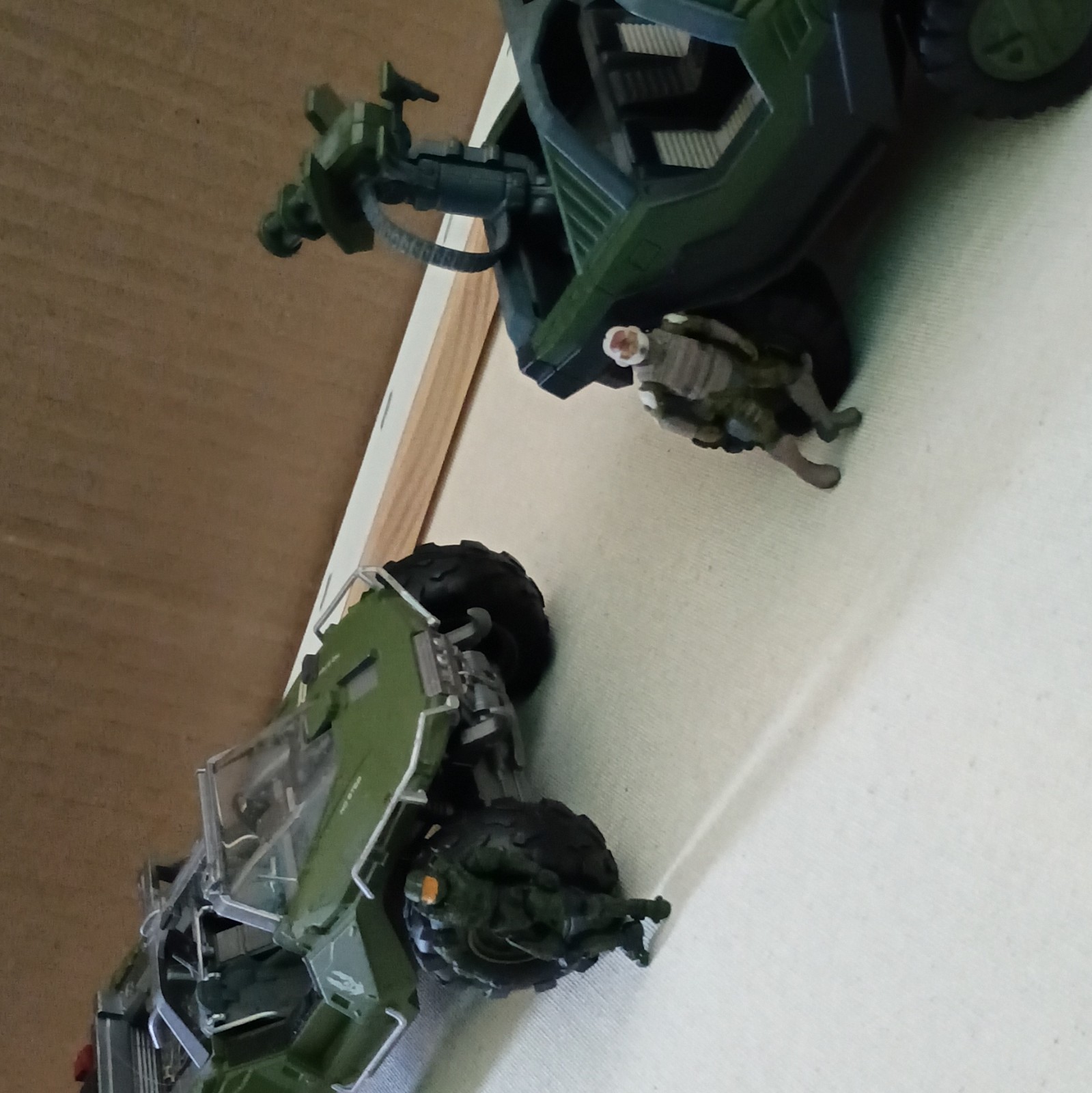 Rare Halo UNSC Warthog Vehicle Figure Lot w/ Master Chief Action Figure