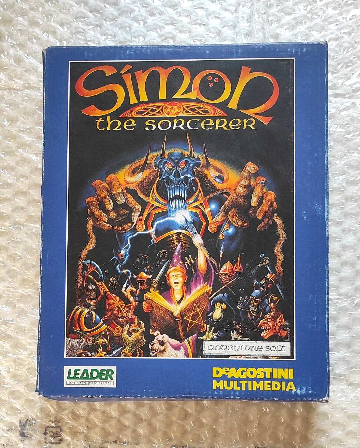 SIMON THE SORCERER Complete Box PC FLOPPY ORIGINAL LEADER Italy Retrogames PAL