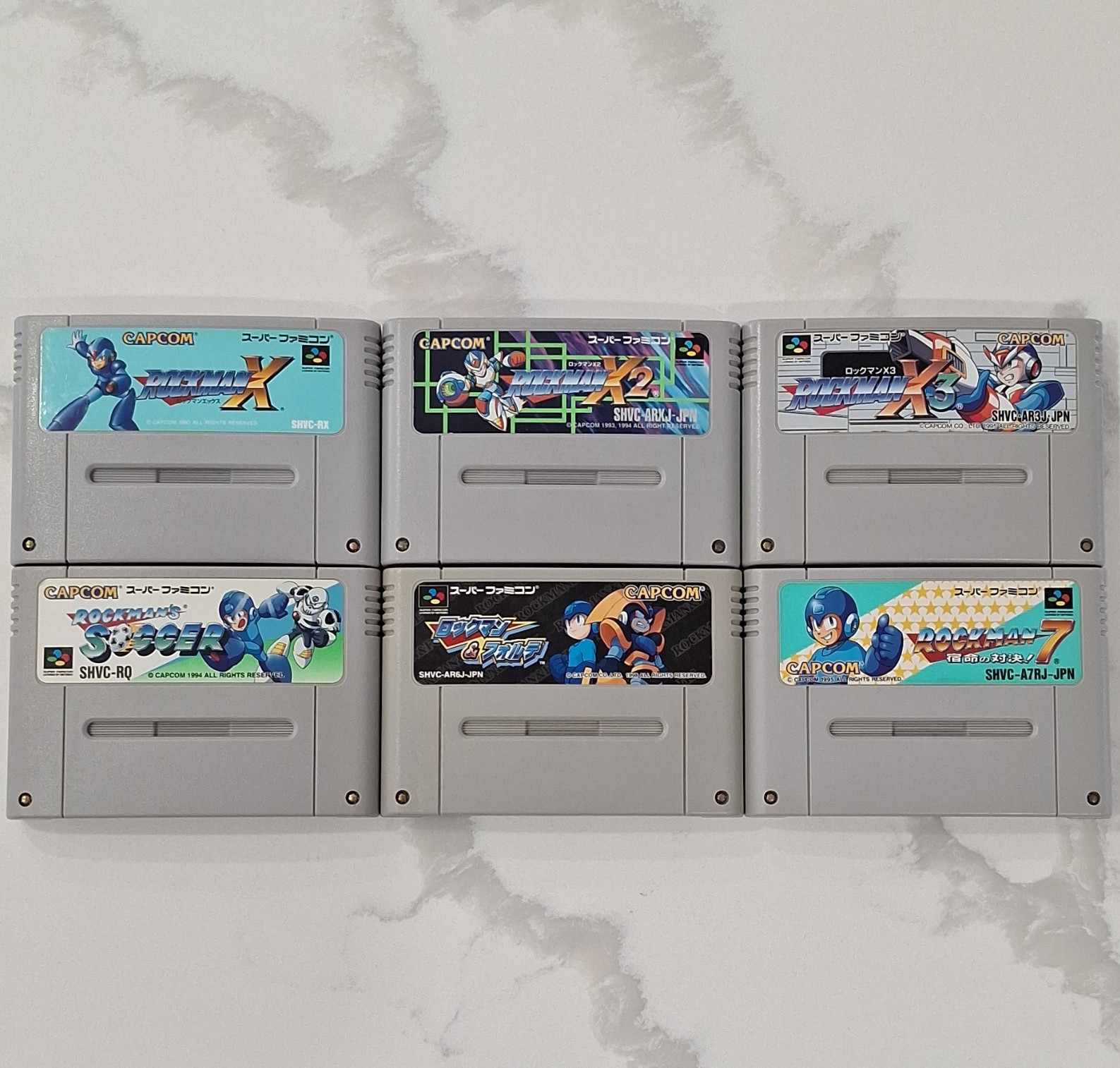 Rockman (Mega Man) X X2 X3 7 Forte Soccer Super Famicom Lot of 6 Japan Snes