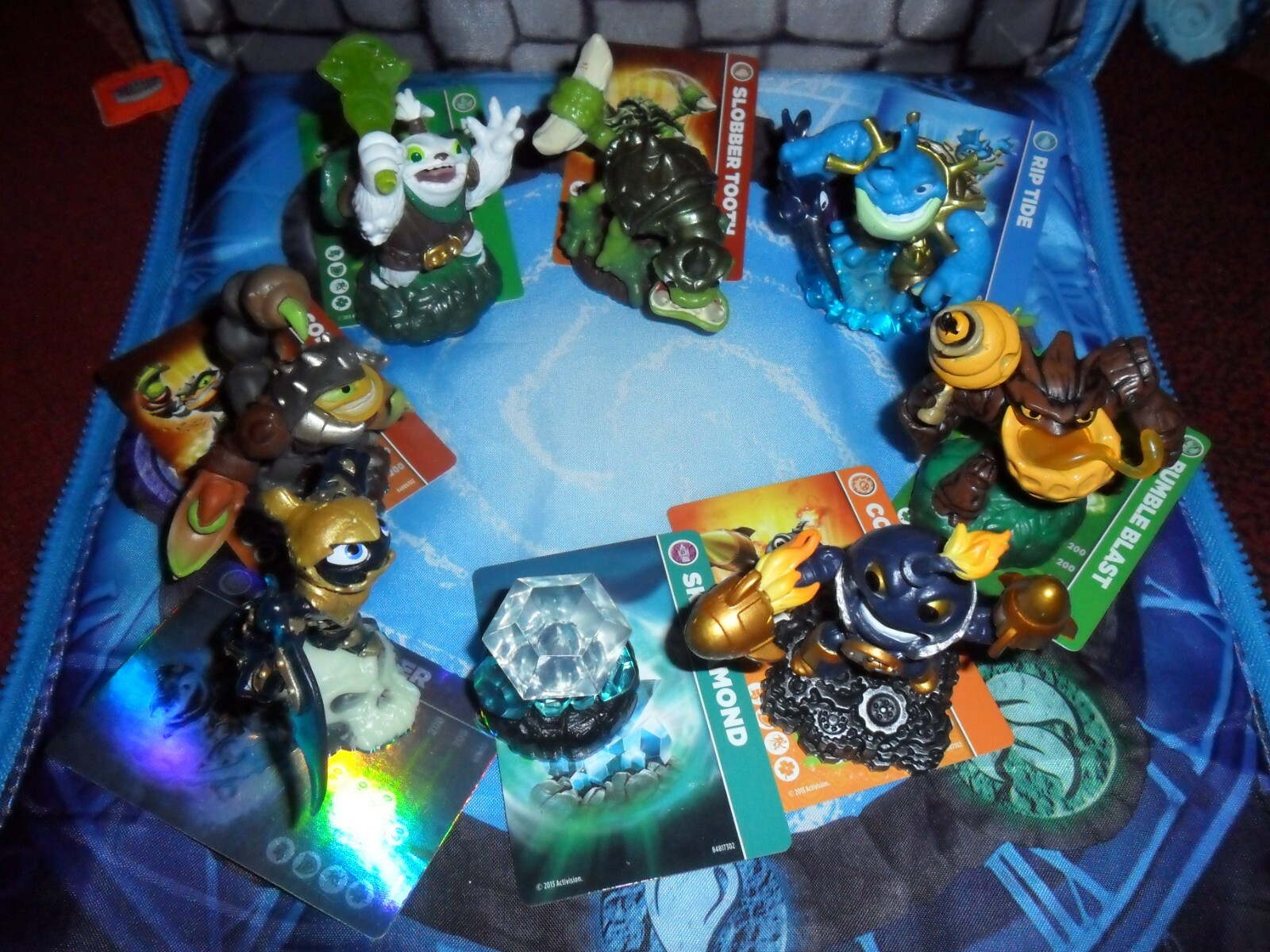 Skylanders Swap Force 8 Figure Lot W/ Cards, Countdown, Scorp, Bumble …