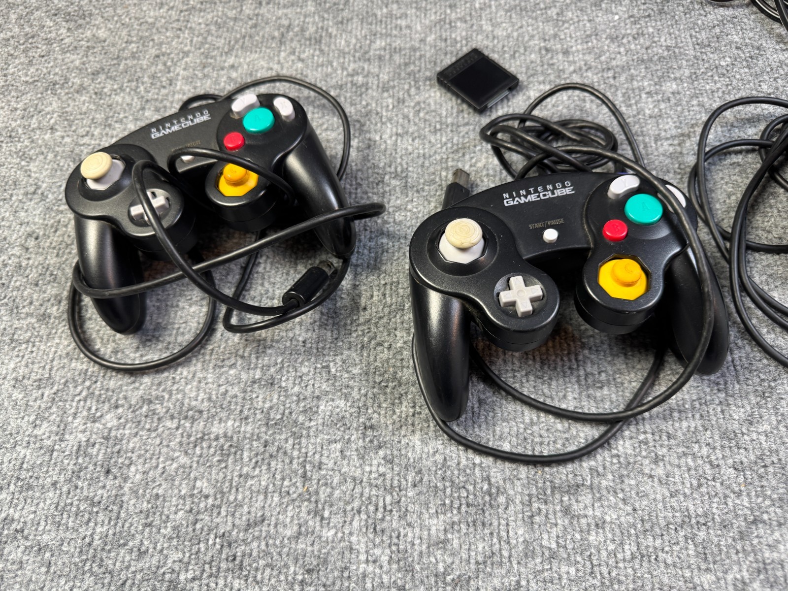 Gamecube Black Console w/ 3 Controllers, Memory Card