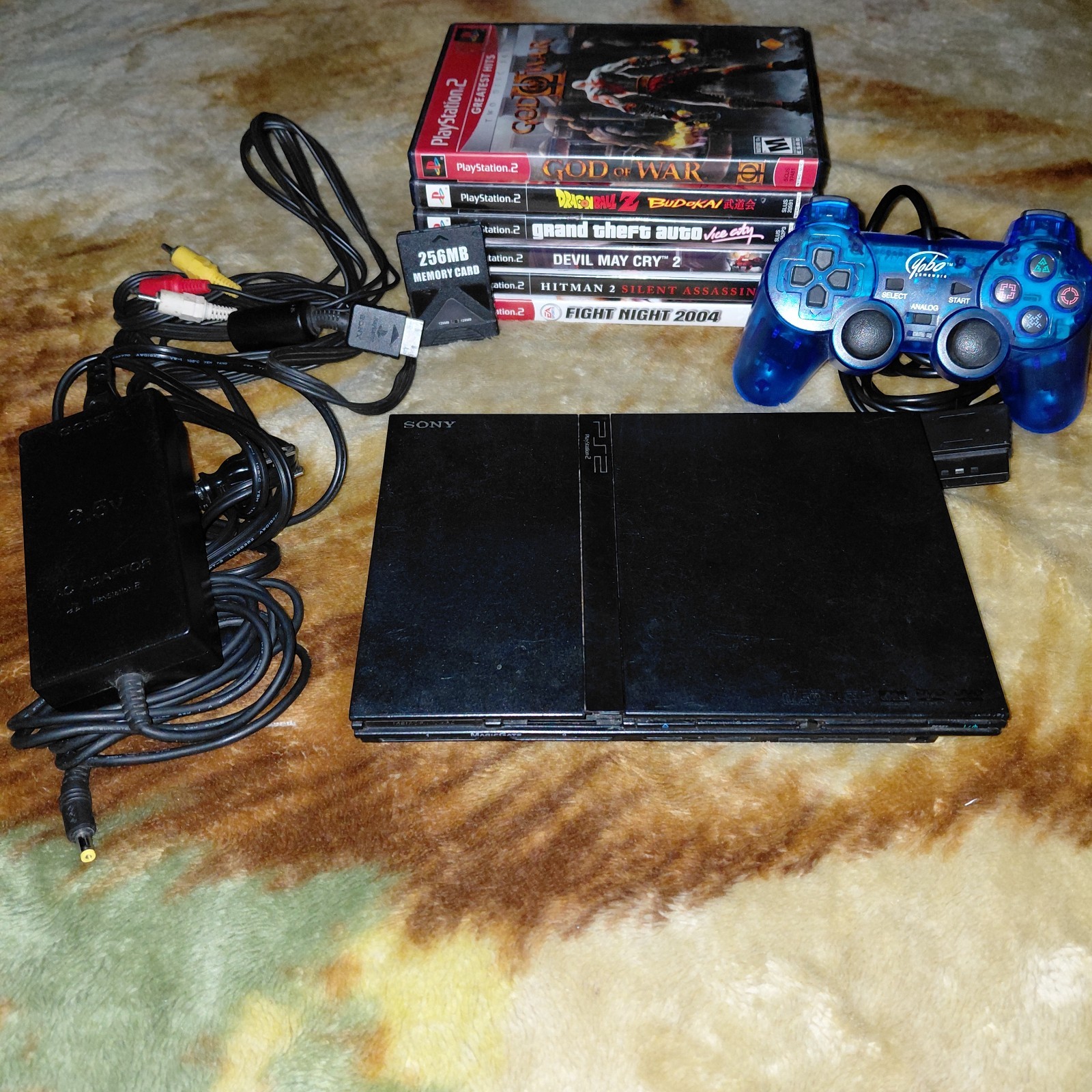 PlayStation 2 Ps2 Bundle Games Controller Memory Card God Of War GTA Vice City